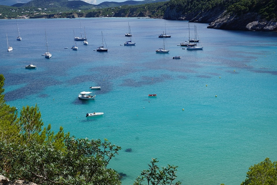 beautiful cala in ibiza