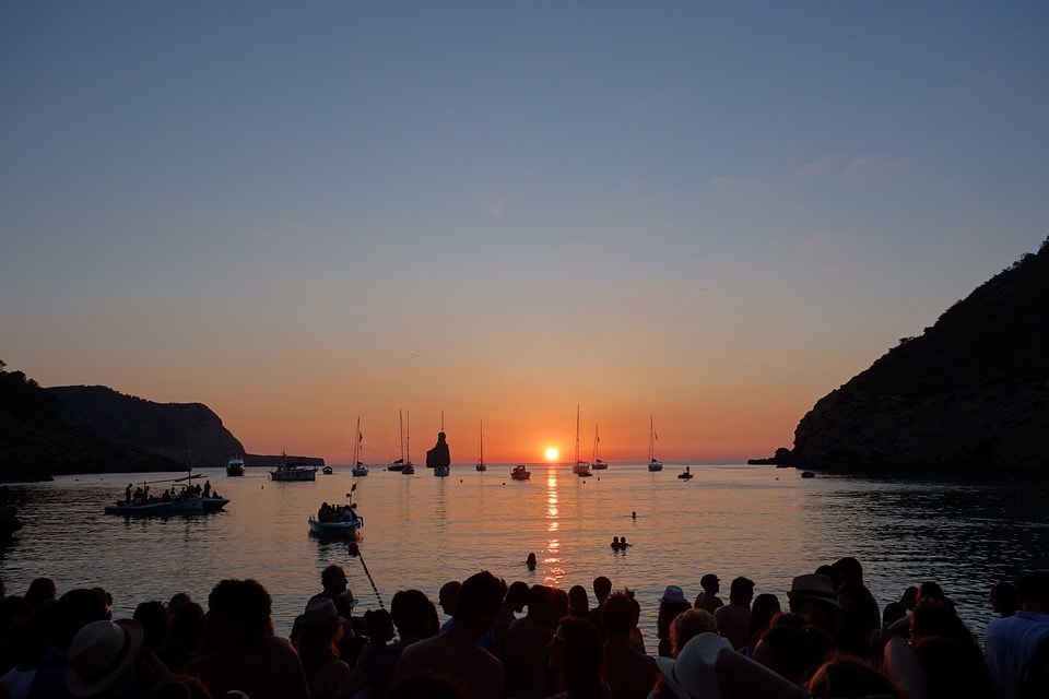 Cala Benirras or Benirras Beach sunset